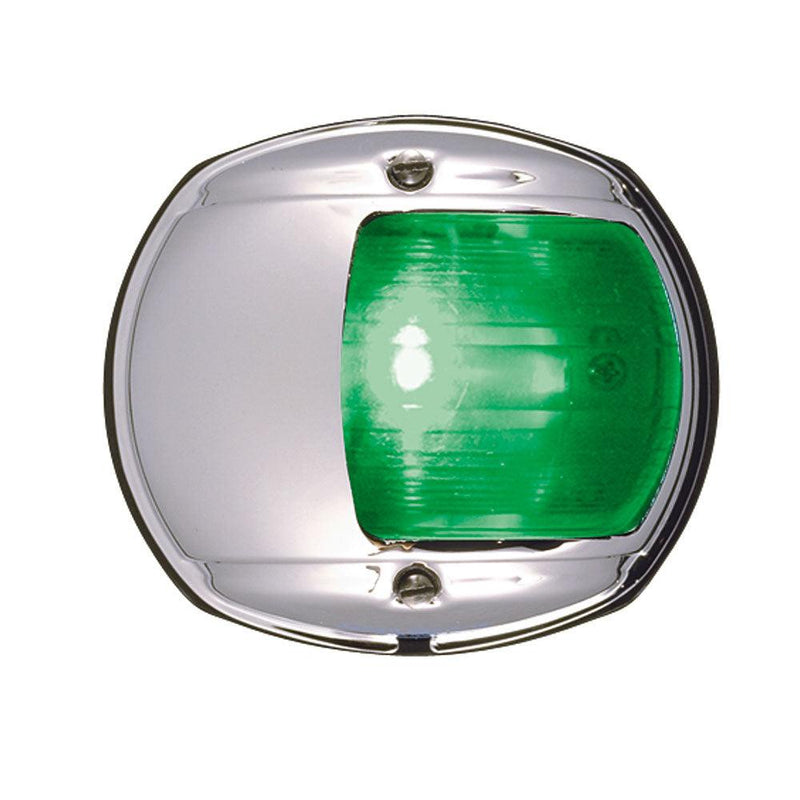 Perko LED Side Light - Green - 12V - Chrome Plated Housing [0170MSDDP3] - Essenbay Marine