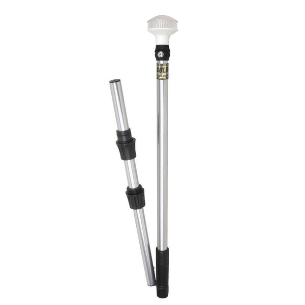 Perko Omega Series Universal LED Pole Light - 48" w/Fold In Half Pole [1348DP6CHR] - Essenbay Marine