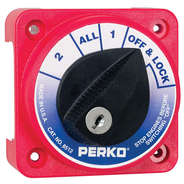 Perko Compact Medium Duty Battery Selector Switch w/Key Lock [8512DP] - Essenbay Marine