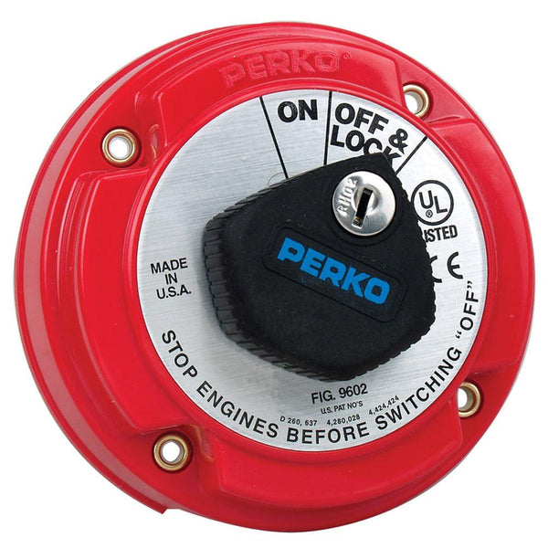 Perko Medium Duty Main Battery Disconnect Switch w/Key Lock [9602DP] - Essenbay Marine