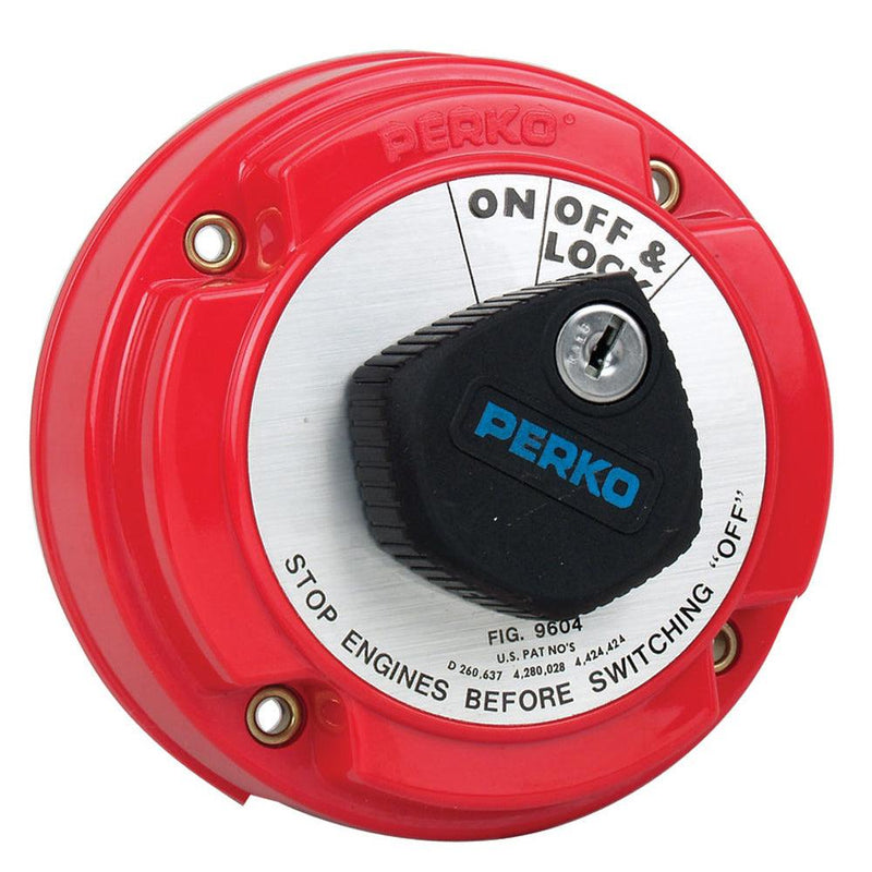 Perko Medium Duty Main Battery Disconnect Switch w/Alternator Field Disconnect & Key Lock [9604DP] - Essenbay Marine