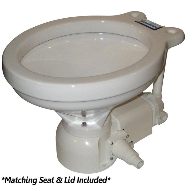 Raritan Sea Era Electric Toilet - Household Style - Integral Pump - Straight  90 Discharge - 12v [160HI012] - Essenbay Marine