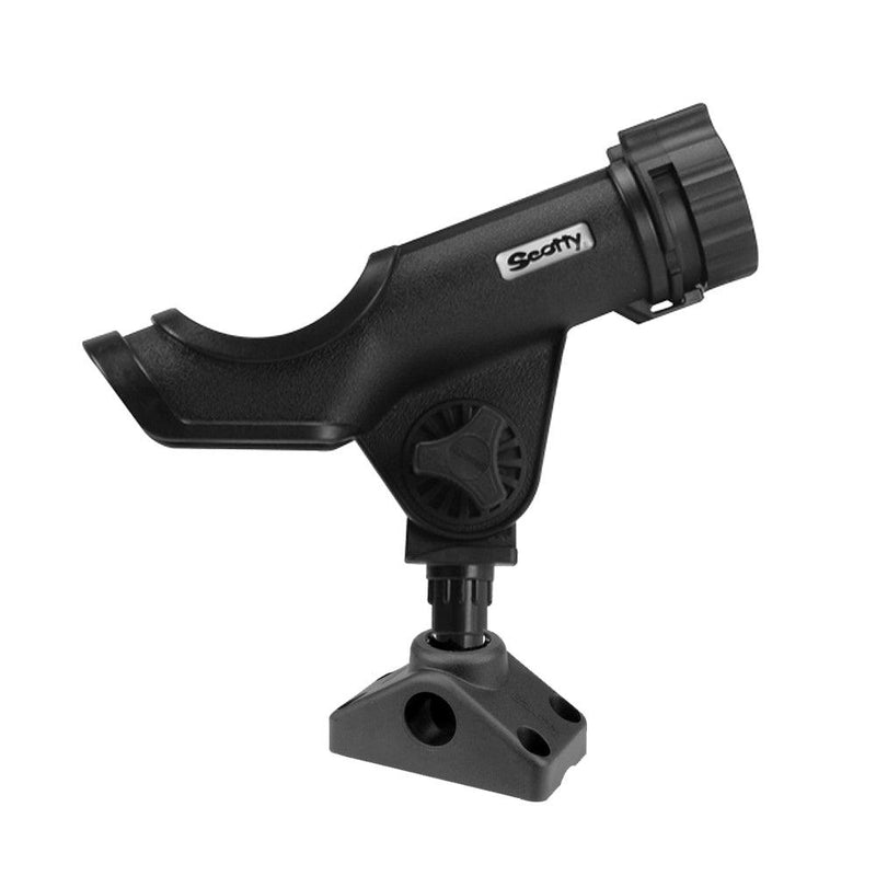 Scotty Powerlock Rod Holder Black w/241 Side/Deck Mount [230-BK] - Essenbay Marine