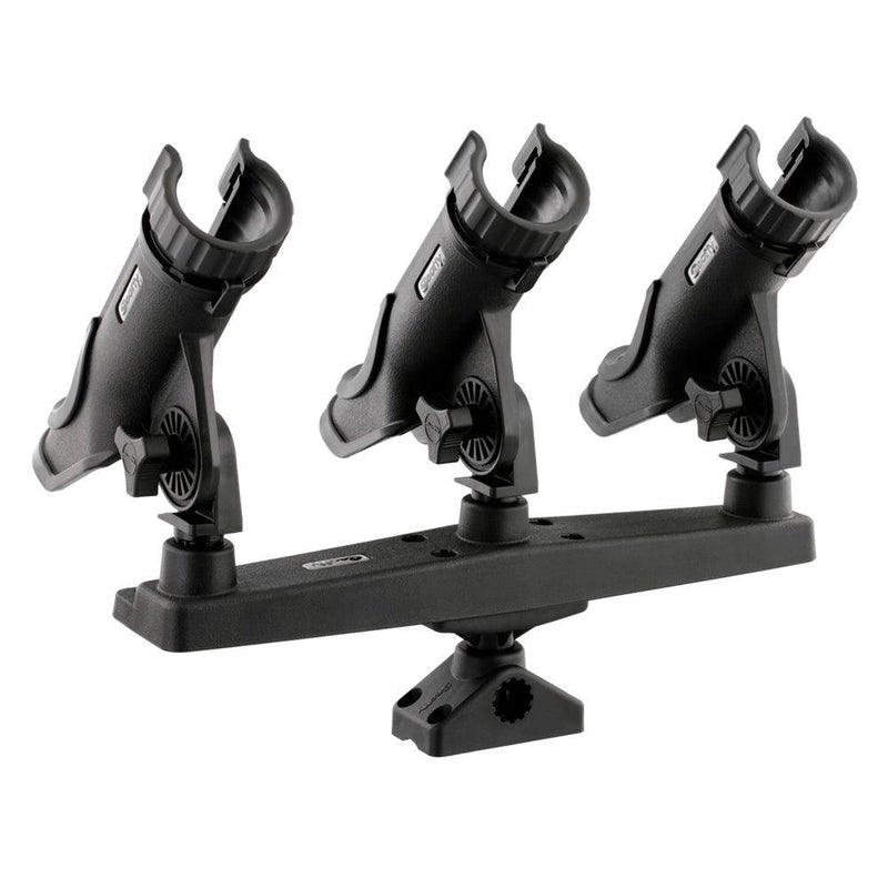 Scotty Triple Rod Holder w/3 230 Power Lock Rod Holders [256] - Essenbay Marine