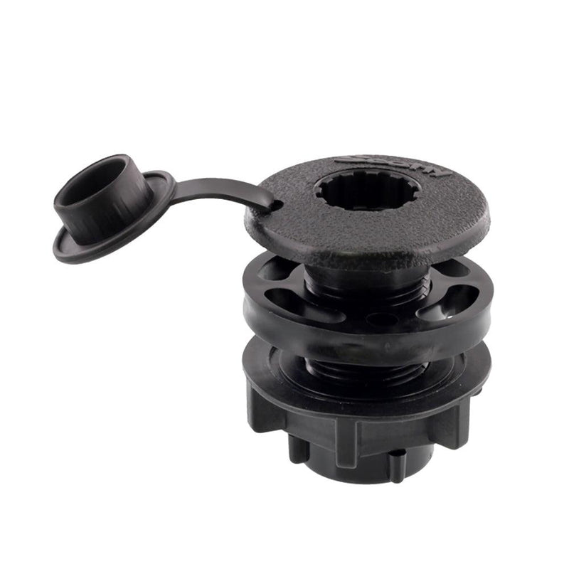 Scotty Compact Threaded Round Deck Mount [444-BK] - Essenbay Marine