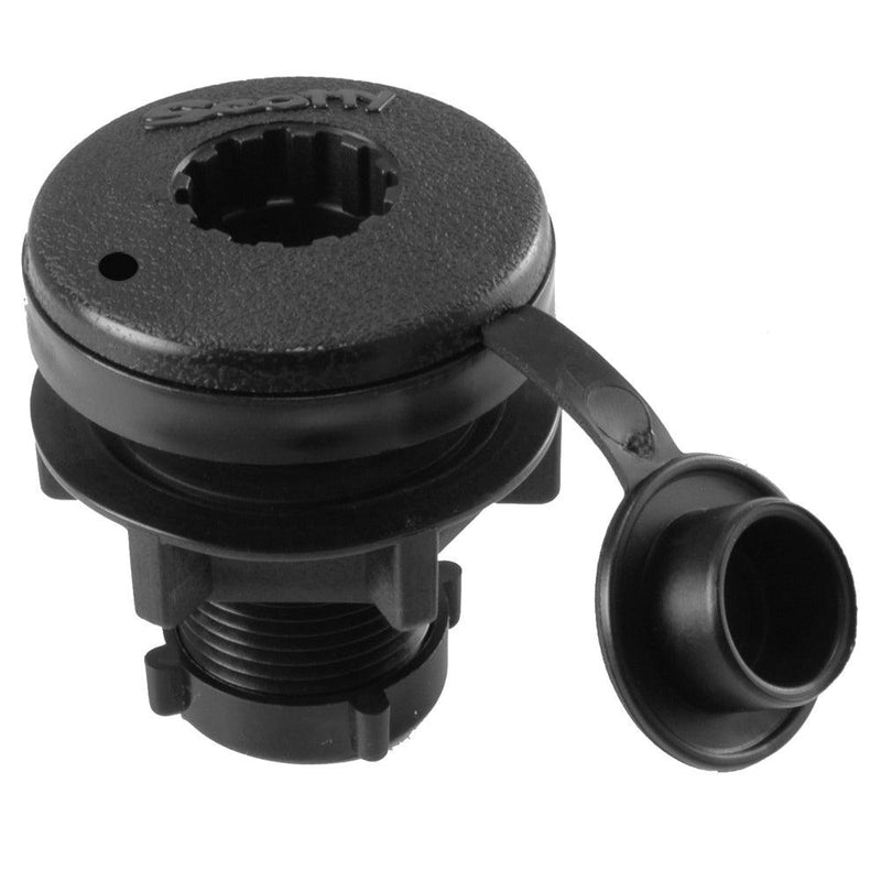 Scotty Compact Threaded Round Deck Mount [444-BK] - Essenbay Marine