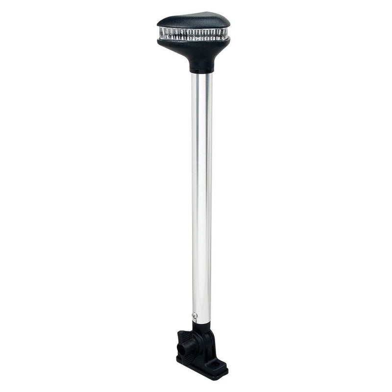 Perko Stealth Series - L.E.D. Fold Down White All-Round Light - Vertical Mount - 13-3/8" [1639DP0CHR] - Essenbay Marine