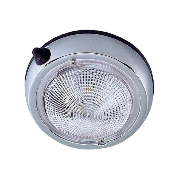 Perko Surface Mount Dome Light - 5" O.D.(4" Lens) - Chrome Plated [0300DP1CHR] - Essenbay Marine