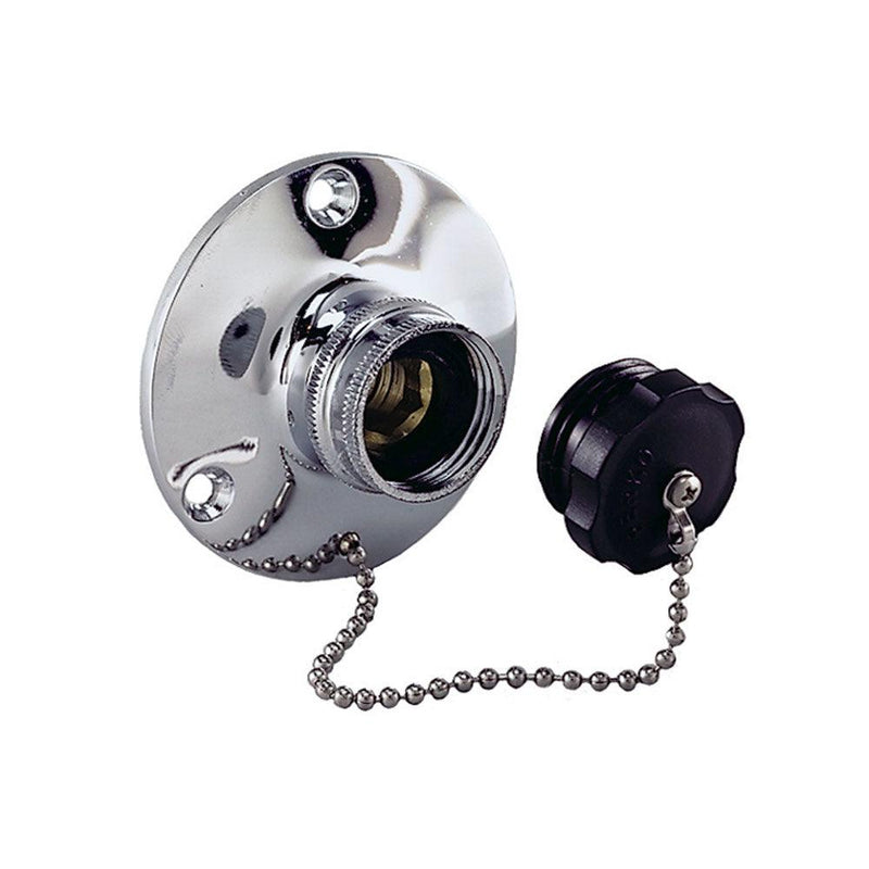 Perko Water Inlet Fitting w/Plug [0499DP0CHR] - Essenbay Marine