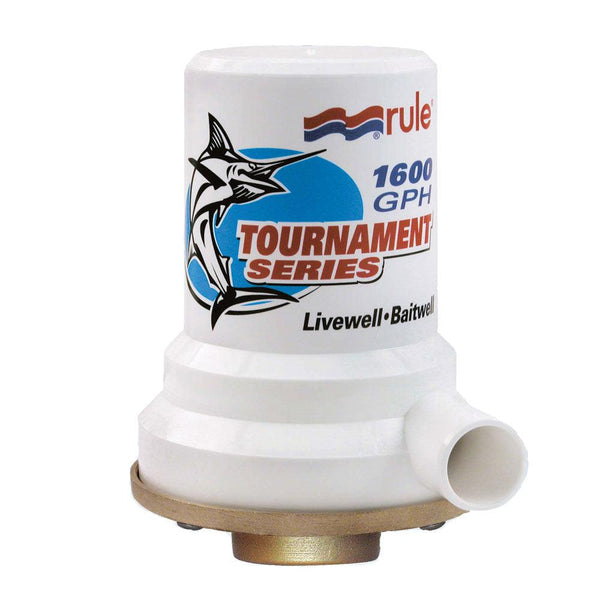Rule Tournament Series Bronze Base 1600 GPH Livewell Pump [209B] - Essenbay Marine