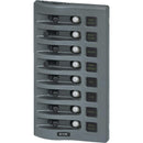 Blue Sea 4378 WeatherDeck Water Resistant Circuit Breaker Panel - 8 Position - Grey [4378] - Essenbay Marine