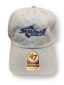 Essenbay Marine '47 Clean Up Adjustable Strap-back Cap Columbia Blue with Embroidered Navy Fish Logo - Essenbay Marine