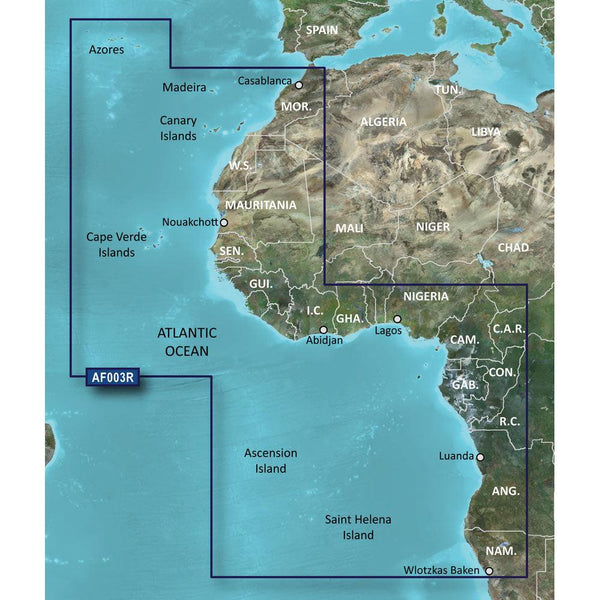 Garmin BlueChart g3 HD - HXAF003R - Western Africa - microSD/SD [010-C0749-20] - Essenbay Marine