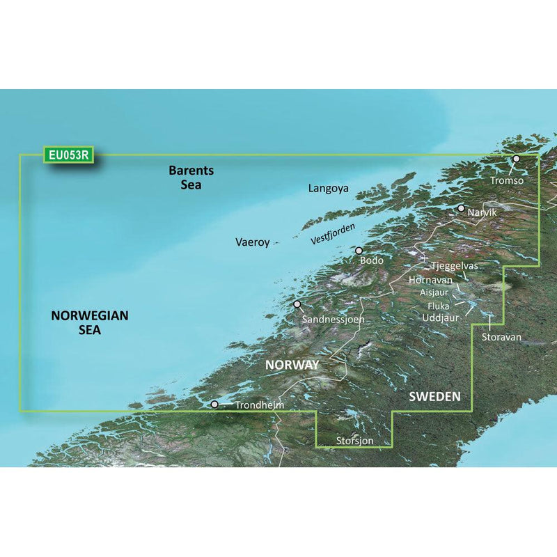 Garmin BlueChart g3 HD - HXEU053R - Trondheim - Tromso - microSD/SD [010-C0789-20] - Essenbay Marine