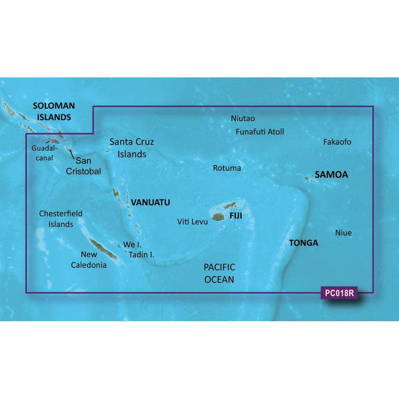 Garmin BlueChart g3 HD - HXPC018R - New Caledonia To Fiji - microSD/SD [010-C0865-20] - Essenbay Marine