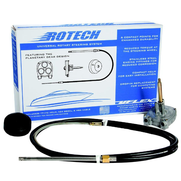 UFlex Rotech 8' Rotary Steering Package - Cable, Bezel, Helm [ROTECH08FC] - Essenbay Marine