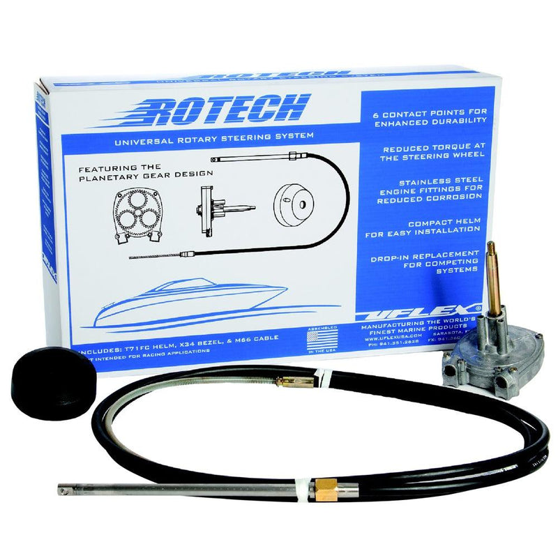 UFlex Rotech 13' Rotary Steering Package - Cable, Bezel, Helm [ROTECH13FC] - Essenbay Marine