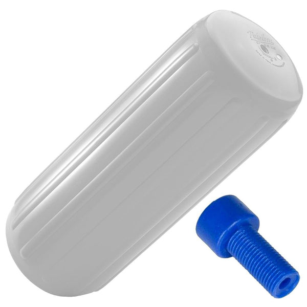 Polyform HTM-1 Fender 6.3" x 15.5" - White w/Adapter [HTM-1-WHITE] - Essenbay Marine