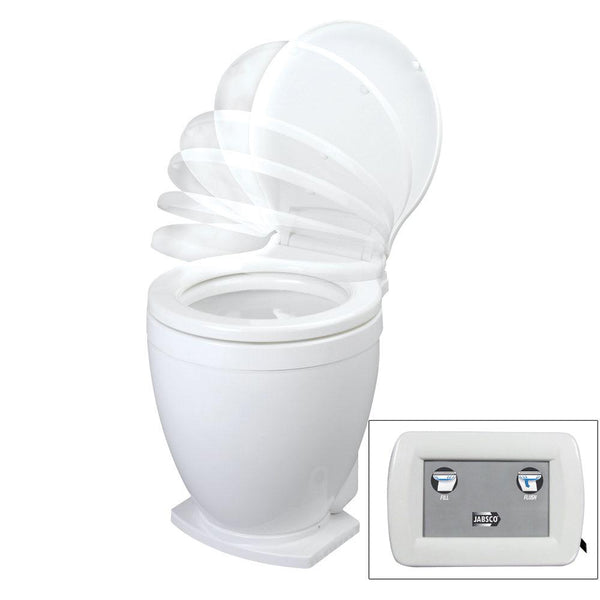 Jabsco Lite Flush Electric 12V Toilet w/Control Panel [58500-1012] - Essenbay Marine