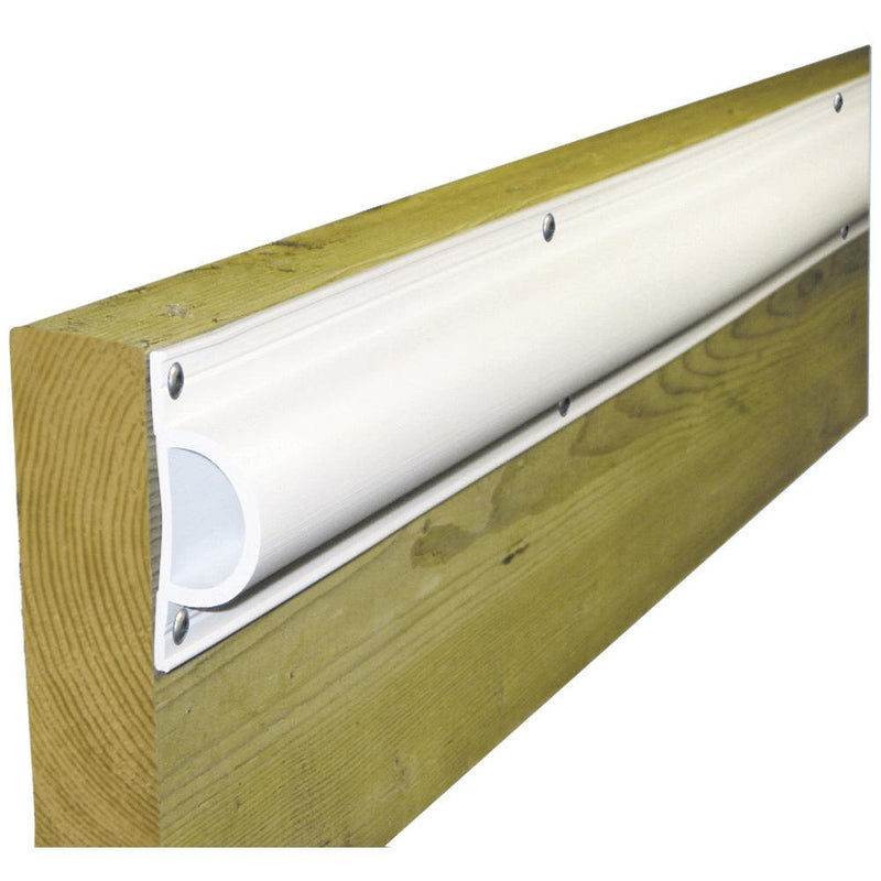 Dock Edge Standard "D" PVC Profile 16ft Roll - White [1190-F] - Essenbay Marine