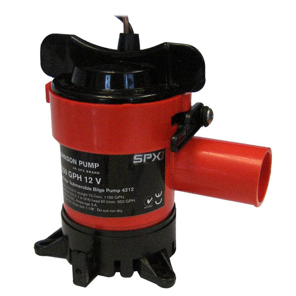 Johnson Pump 1250 GPH Bilge Pump 1-1/8" Hose 12V [42123] - Essenbay Marine