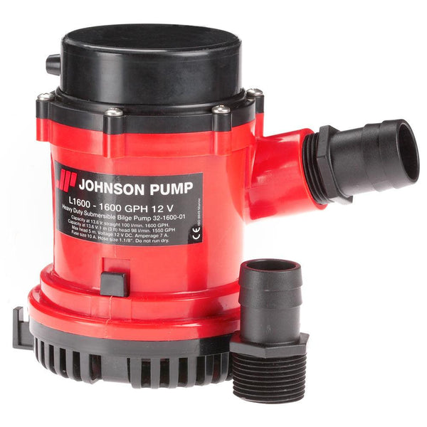 Johnson Pump 1600 GPH Bilge Pump 1-1/8" Hose 12V [16004-00] - Essenbay Marine