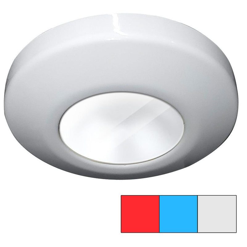 i2Systems Profile P1120 Tri-Light Surface Light - Red, Cool White  Blue - White Finish [P1120Z-31HAE] - Essenbay Marine