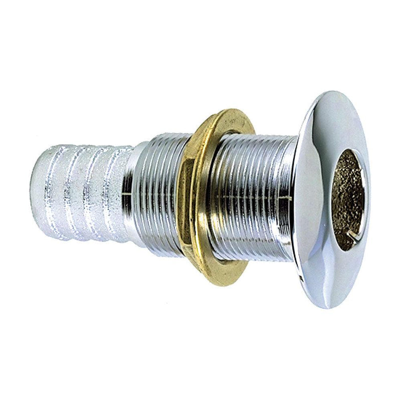 Perko 5/8" Thru-Hull Fitting f/ Hose Chrome Plated Bronze MADE IN THE USA [0350004DPC] - Essenbay Marine