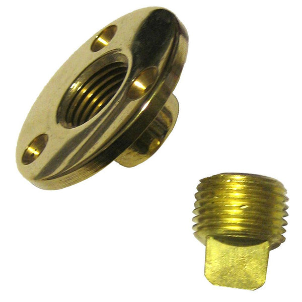 Perko Garboard Drain & Drain Plug Assy Cast Bronze/Brass MADE IN THE USA [0714DP1PLB] - Essenbay Marine