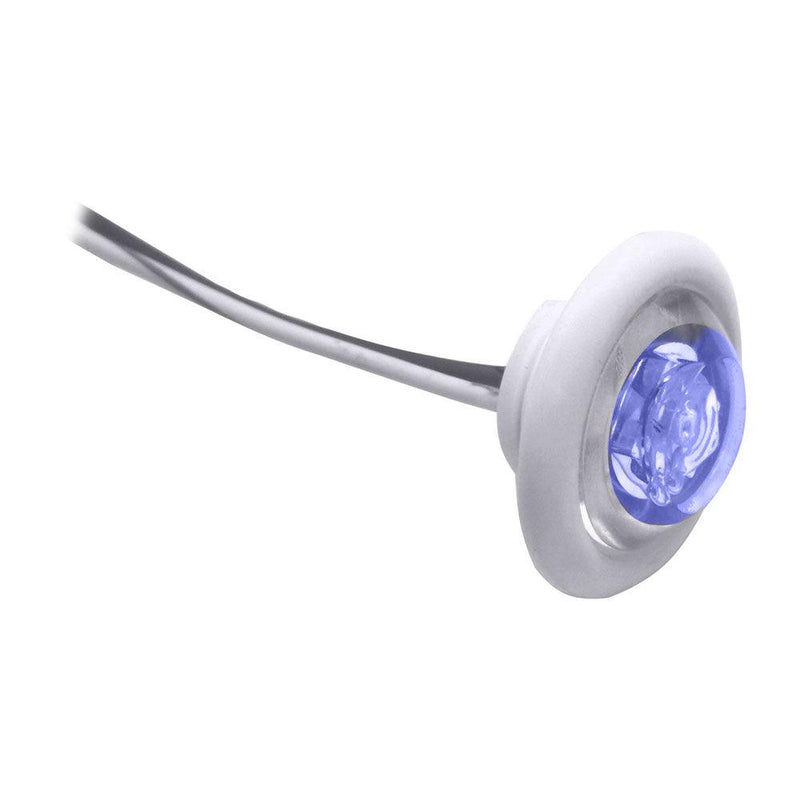 Innovative Lighting LED Bulkhead/Livewell Light "The Shortie" Blue LED w/ White Grommet [011-2540-7] - Essenbay Marine