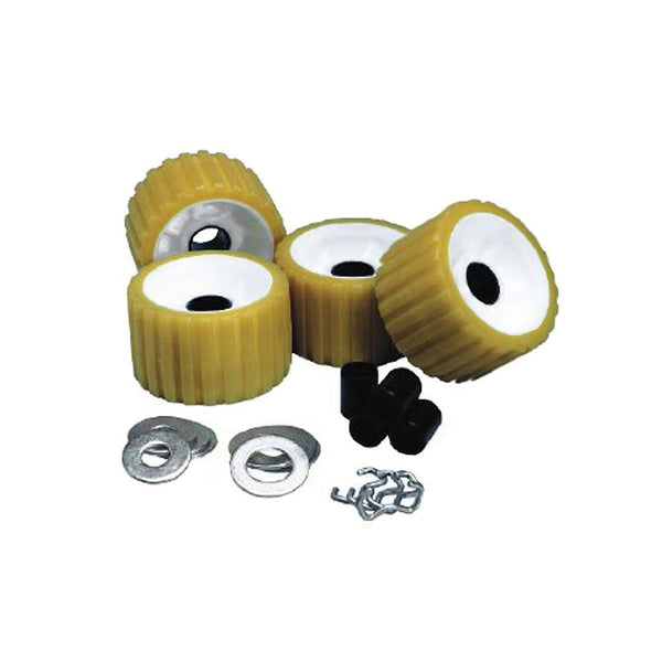 C.E. Smith Ribbed Roller Replacement Kit - 4 Pack - Gold [29310] - Essenbay Marine
