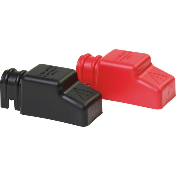 Blue Sea 4018 Square CableCap Insulators Pair Red/Black [4018] - Essenbay Marine
