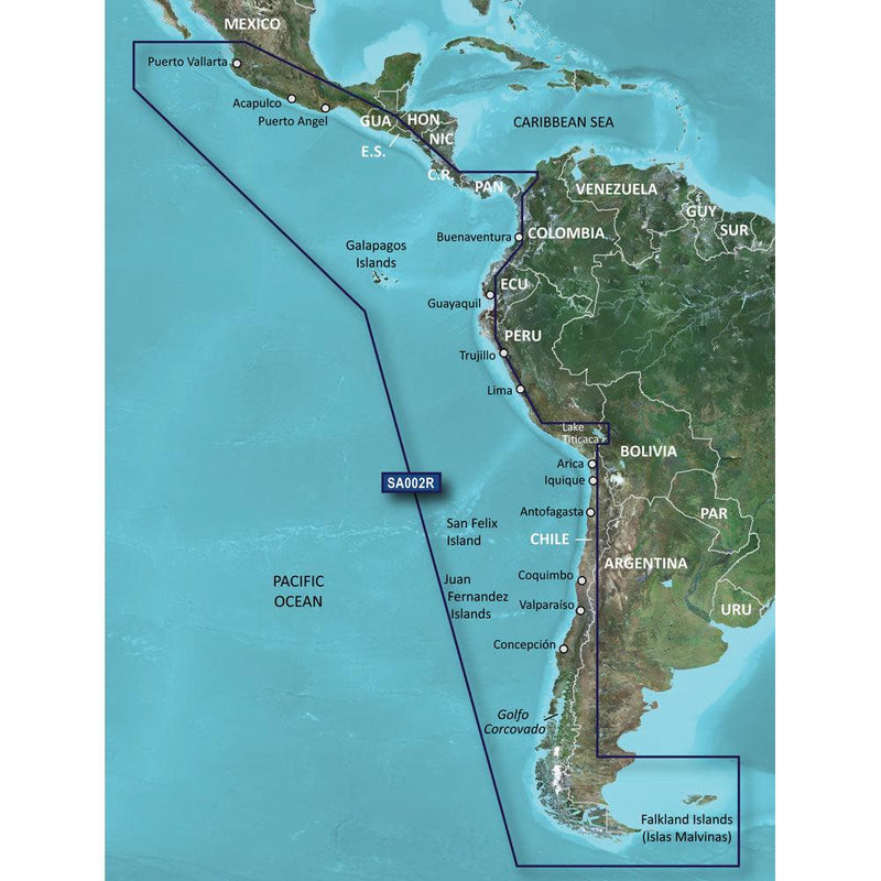 Garmin BlueChart g3 Vision HD - VSA002R - South America West Coast - microSD/SD [010-C1063-00] - Essenbay Marine