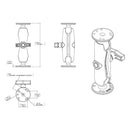 RAM Mount Double Socket Arm f/Garmin Fixed Mount GPS - 1.5" [RAM-101-G2U] - Essenbay Marine