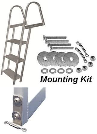 JIF Marine ASE 3-Step Anodized Aluminum Ladder With Mounting Hardware - Essenbay Marine