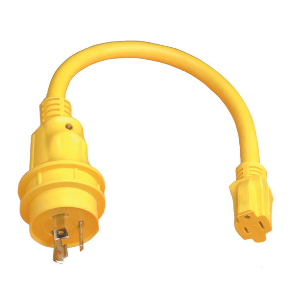 Marinco Pigtail Adapter - 15A Female to 30A Male [105SPP] - Essenbay Marine