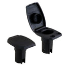 Attwood Oval 2-Pin Base f/Angled Pole - Black [91022-7] - Essenbay Marine