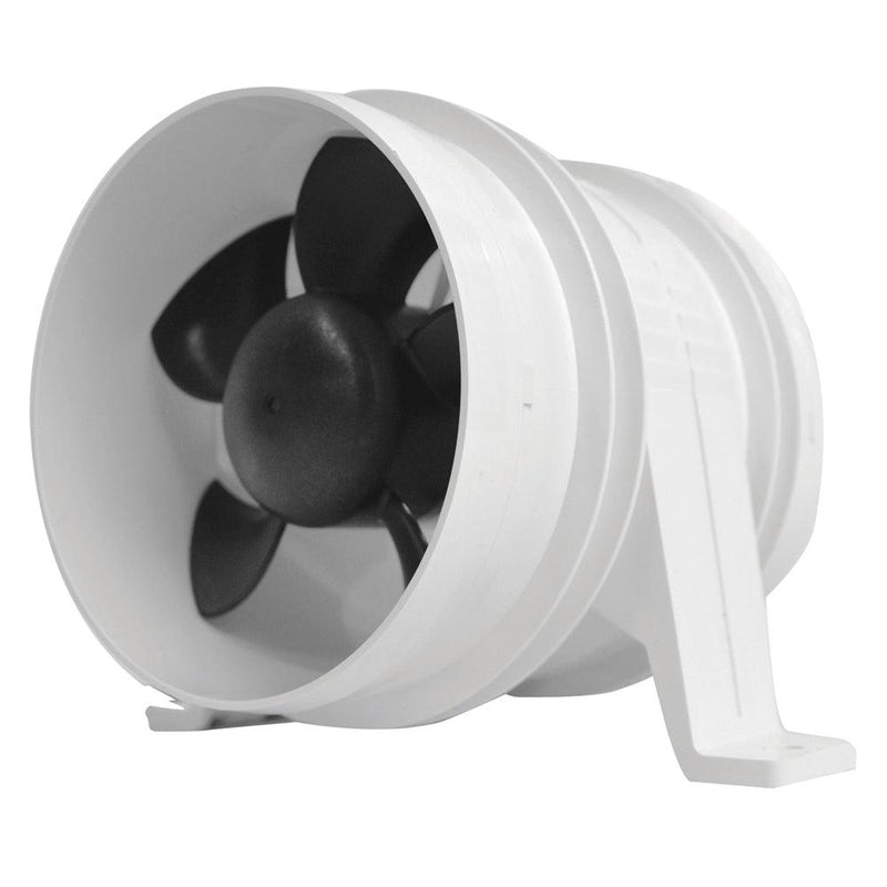 Attwood Turbo 4000 Series II Water-Resistant, In-Line Blower - 12V - White [1749-4] - Essenbay Marine