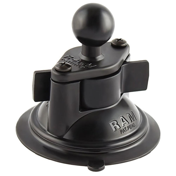 RAM Mount 3.25" Diameter Suction Cup Twist Lock Mount w/1" Ball [RAM-B-224-1U] - Essenbay Marine