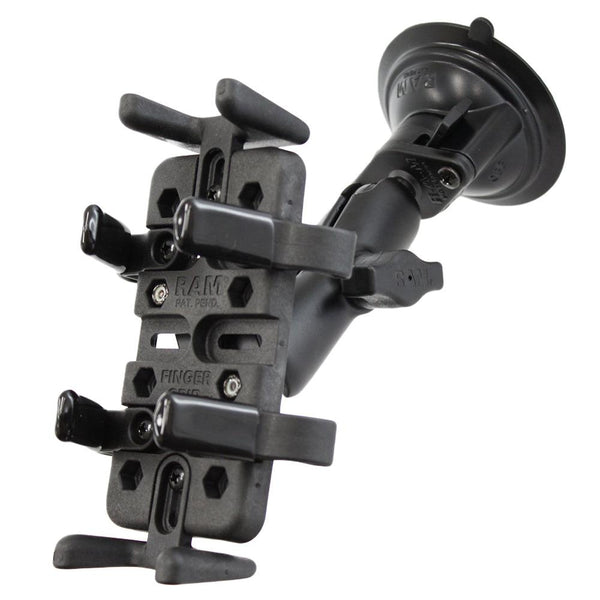 RAM Mount Universal Finger Grip Holder Suction Cup Mount [RAM-B-166-UN4U] - Essenbay Marine