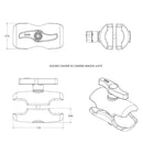 RAM Mount Double Socket Short Arm f/3-3/8" E Size Ball Base [RAM-E-201U-D] - Essenbay Marine