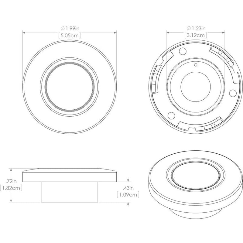 Lumitec Orbit - Flush Mount Down Light - White Finish - White Non-Dimming [112523] - Essenbay Marine