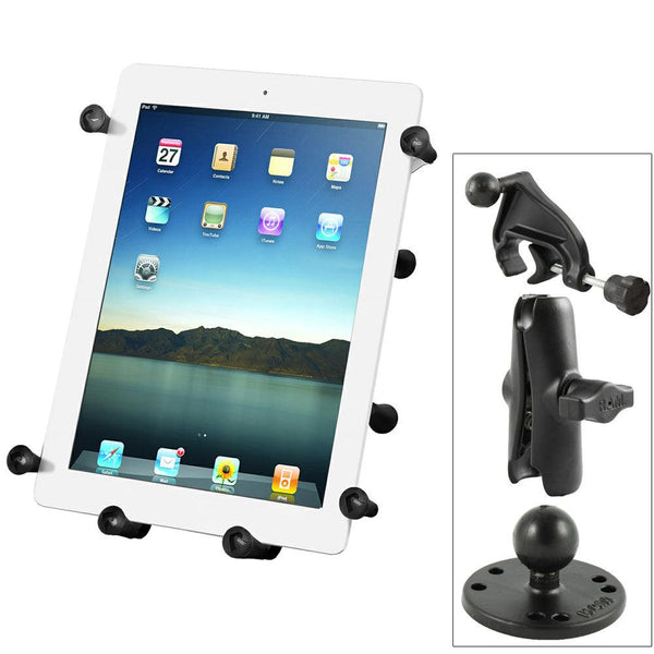 RAM Mount Universal X-Grip III Large Tablet Holder - Fits New iPad - Includes Yoke Mount [RAM-B-121-UN9U] - Essenbay Marine