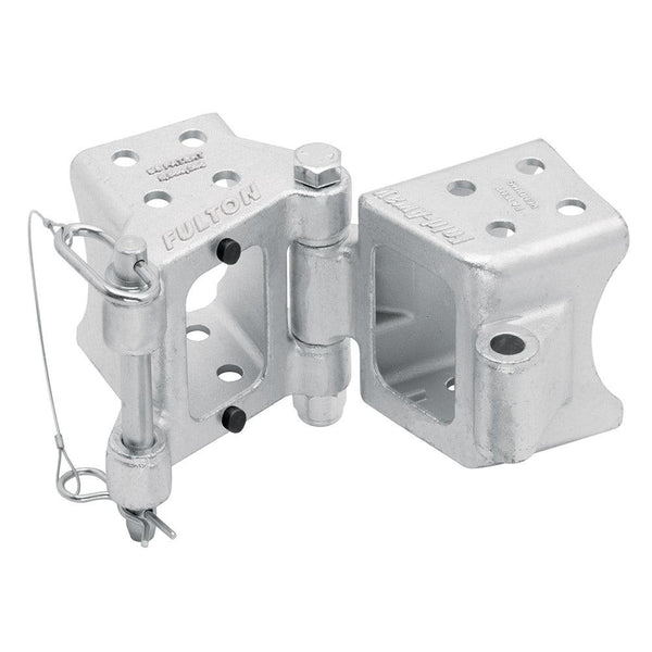 Fulton Fold-Away Bolt-On Hinge Kit 3" x 5" Trailer Beam, Rating 9,000 lbs., 48" Pivot, Z-Max 600 Zinc Finish [HDPB350101] - Essenbay Marine