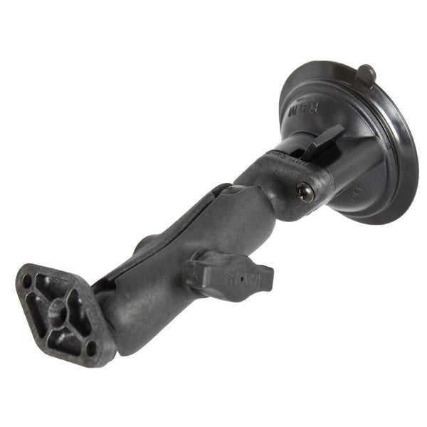 RAM Mount Composite Twist Lock Suction Cup w/Double Socket Arm & Double Base Adapter [RAP-B-166U] - Essenbay Marine