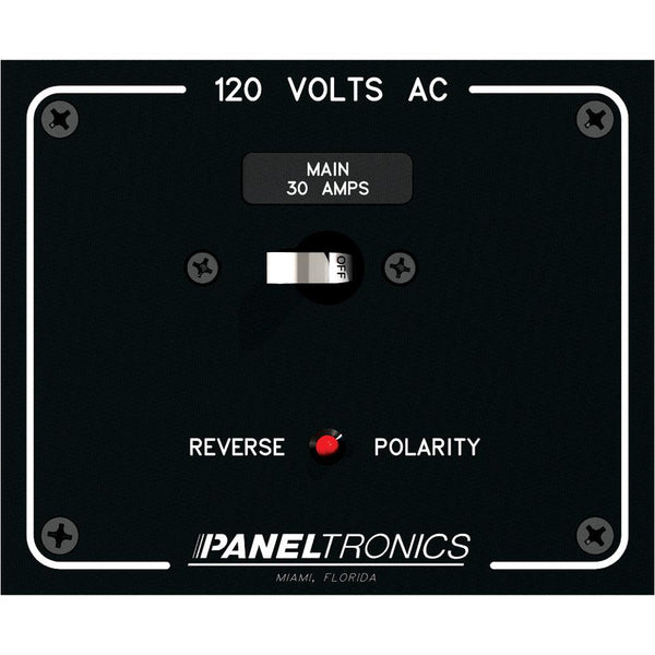 Paneltronics Standard Panel AC Main Double Pole w/30Amp CB & Reverse Polarity Indicator [9982316B] - Essenbay Marine