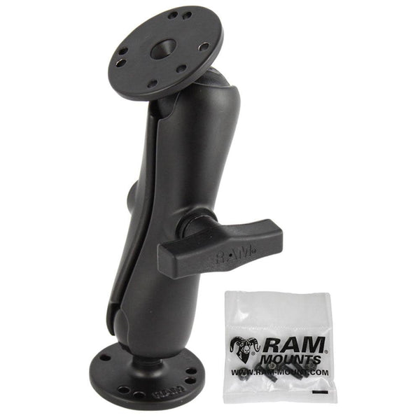 RAM Mount 1.5" Double Ball Mount with Hardware for Garmin Striker + More [RAM-101-G4] - Essenbay Marine