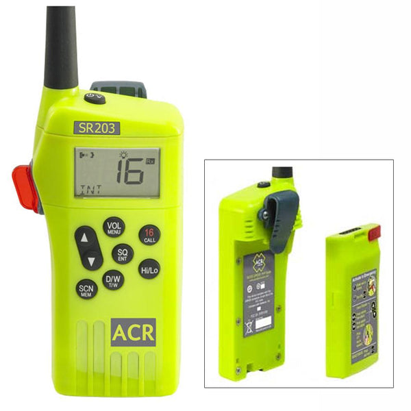 ACR SR203 GMDSS Survival Radio w/Replaceable Lithium Battery [2827] - Essenbay Marine