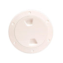Beckson 4" Smooth Center Screw-Out Deck Plate - Beige [DP40-N] - Essenbay Marine