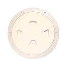 Beckson 8" Smooth Center Screw-Out Deck Plate - Beige [DP80-N] - Essenbay Marine